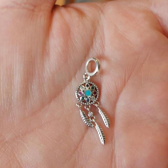 925 Silver Dream Catcher Charm/Pendant - Picture 3 of 8